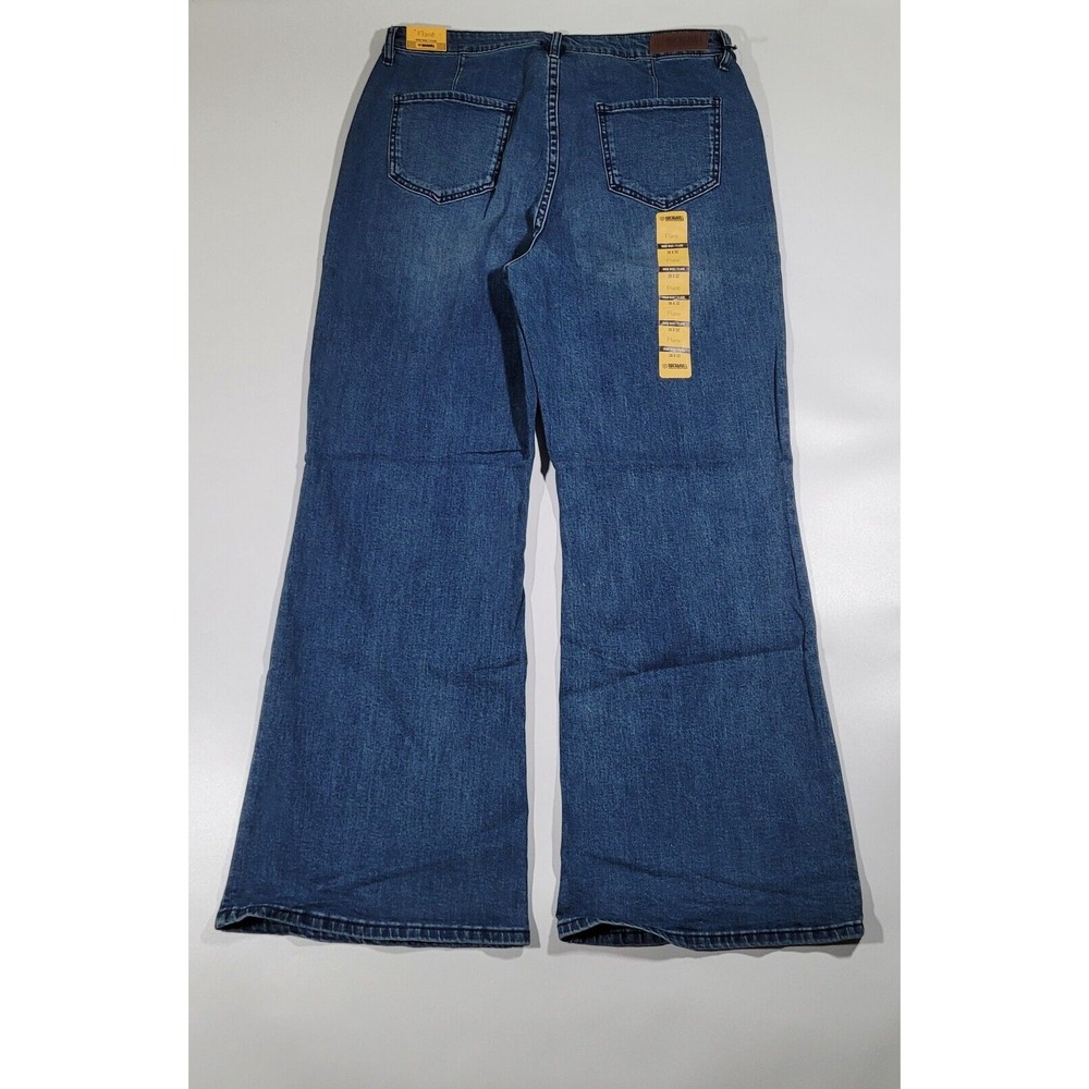 Rock & Roll Denim West Desperado High Rise Flare Jeans Medium Wash 36x32